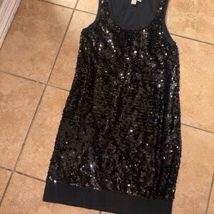 MICHAEL Michael Kors Black Sequin Dress